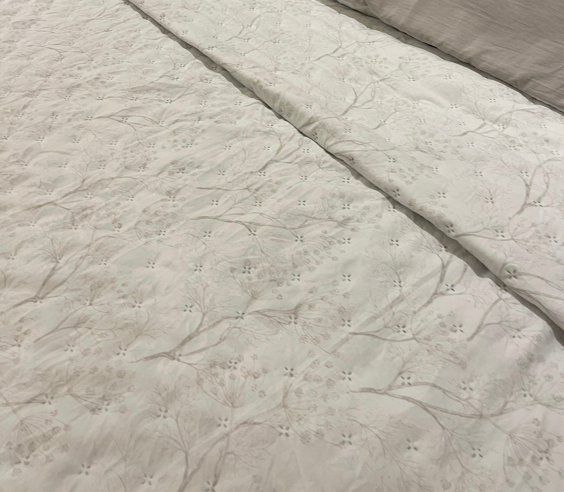 Tencel | Grey Floral Reversible Bedspread