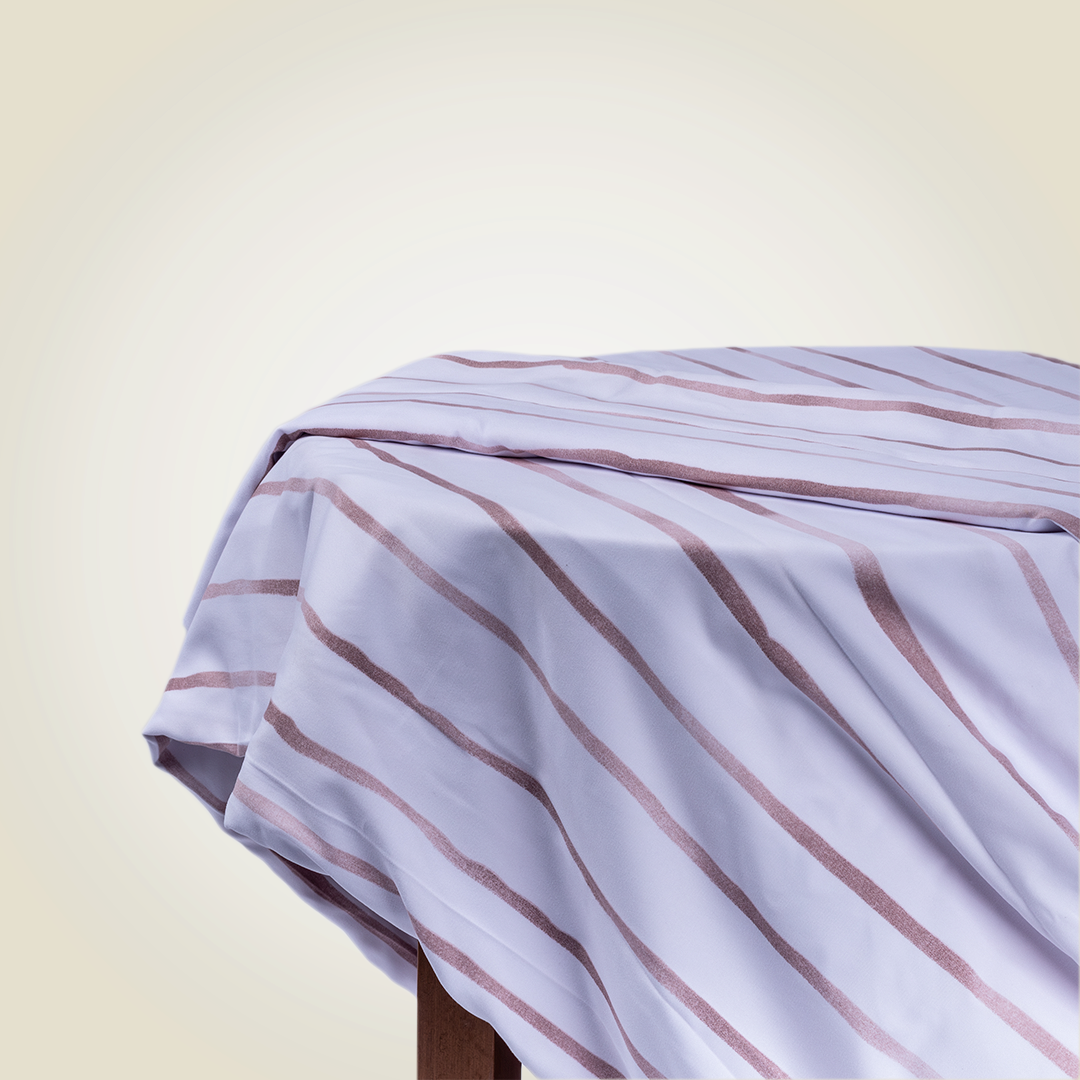 Fitted Sheet Set | Cashmere Striped Seersucker| 300GSM
