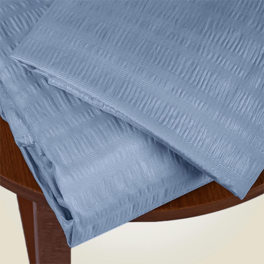 Duvet Cover Set | Blue Embossed | 300GSM