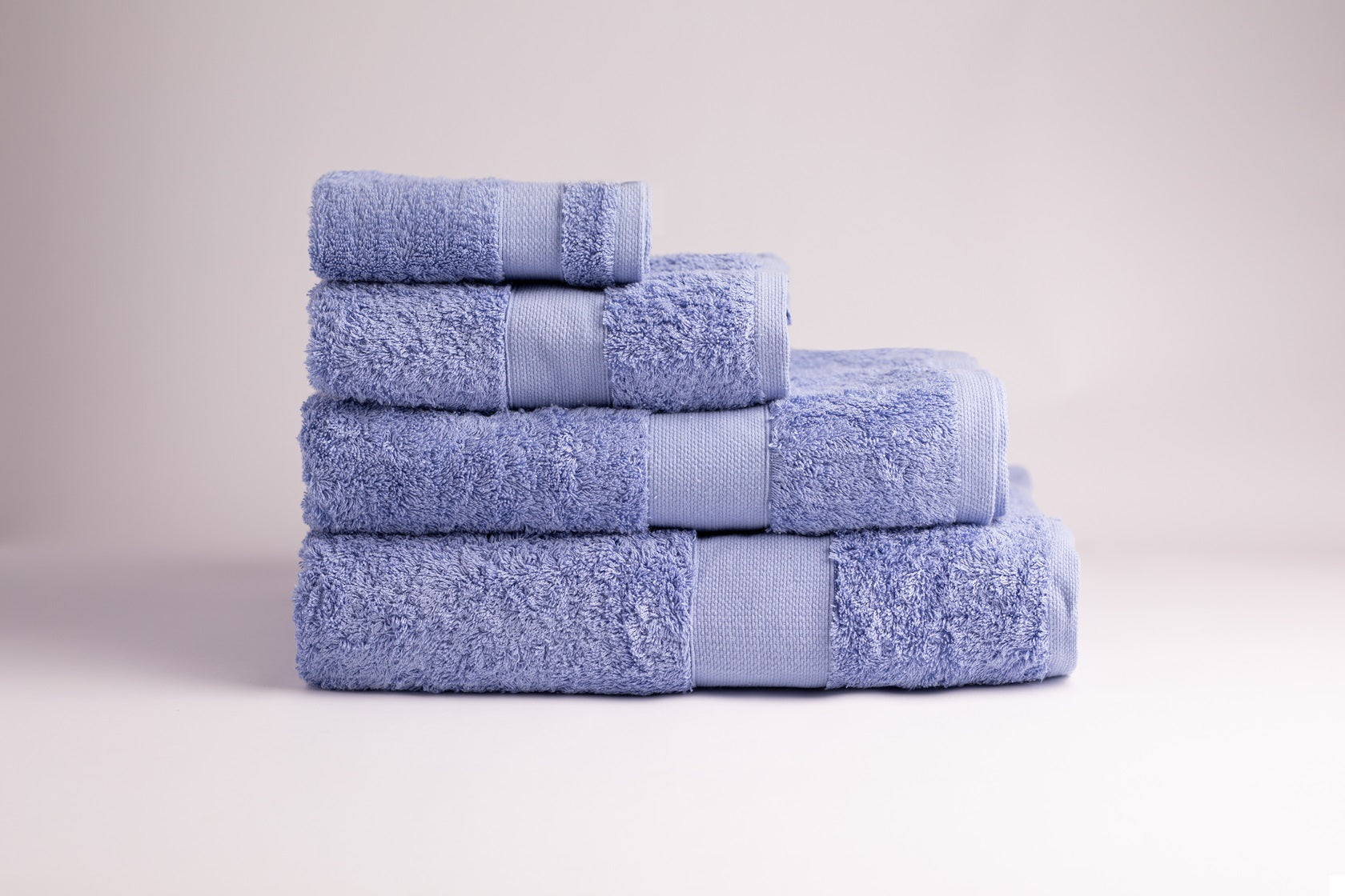 4-Piece | Purplish Blue Towel Set | 650GSM