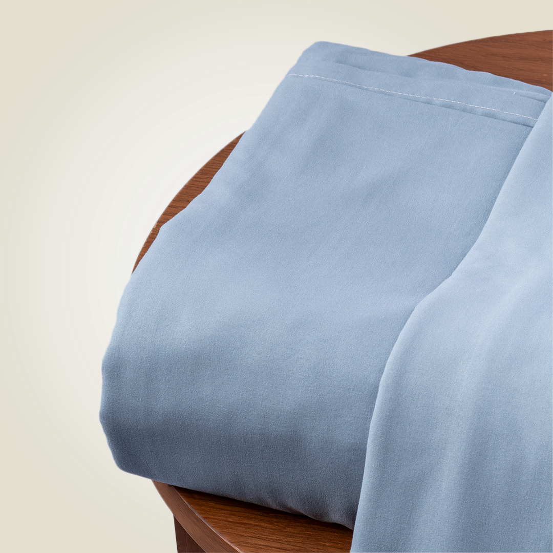 Duvet Cover Set | Blue Seersucker | 300GSM