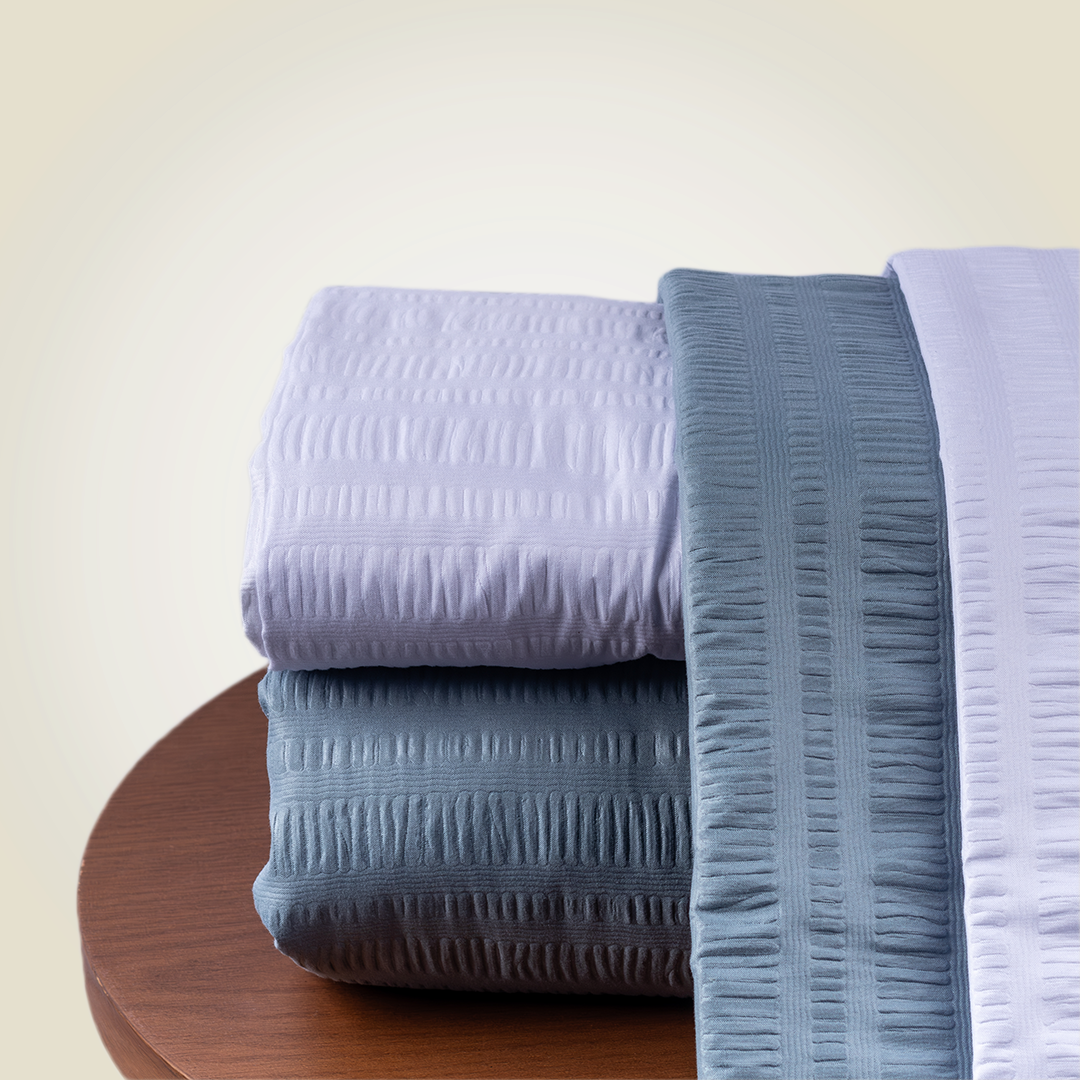6-Piece | Blue Embossed | 300GSM