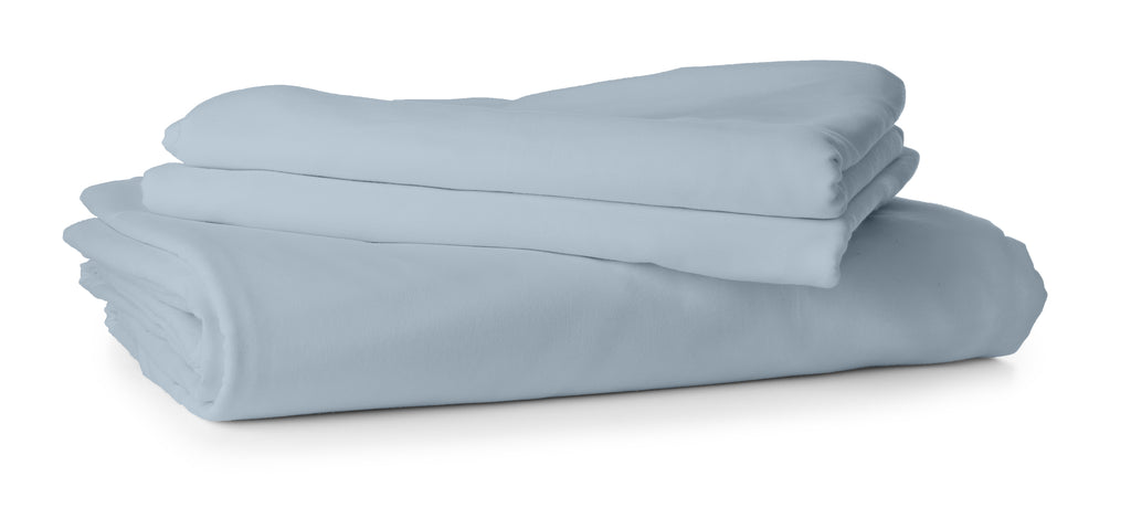 Fitted Sheet Set | Blue Seersucker | 300GSM