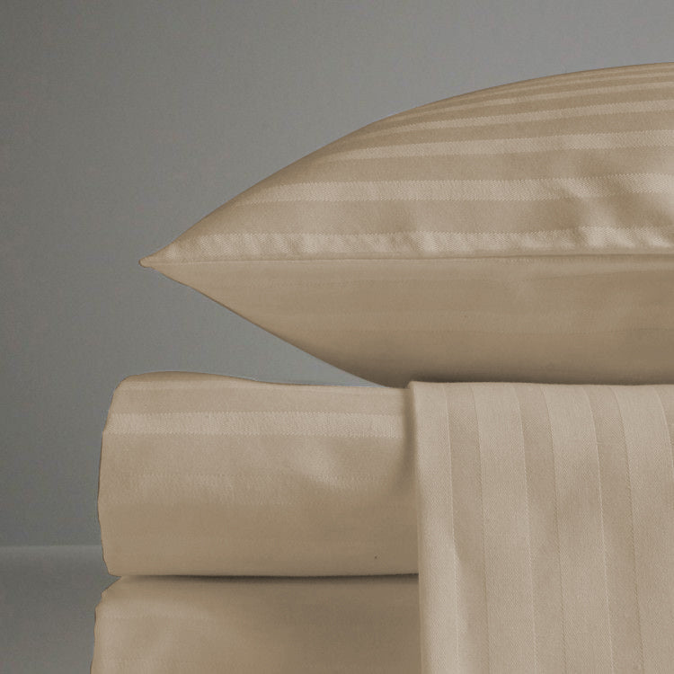 6-Piece | Champagne Satin Stripe | 400TC