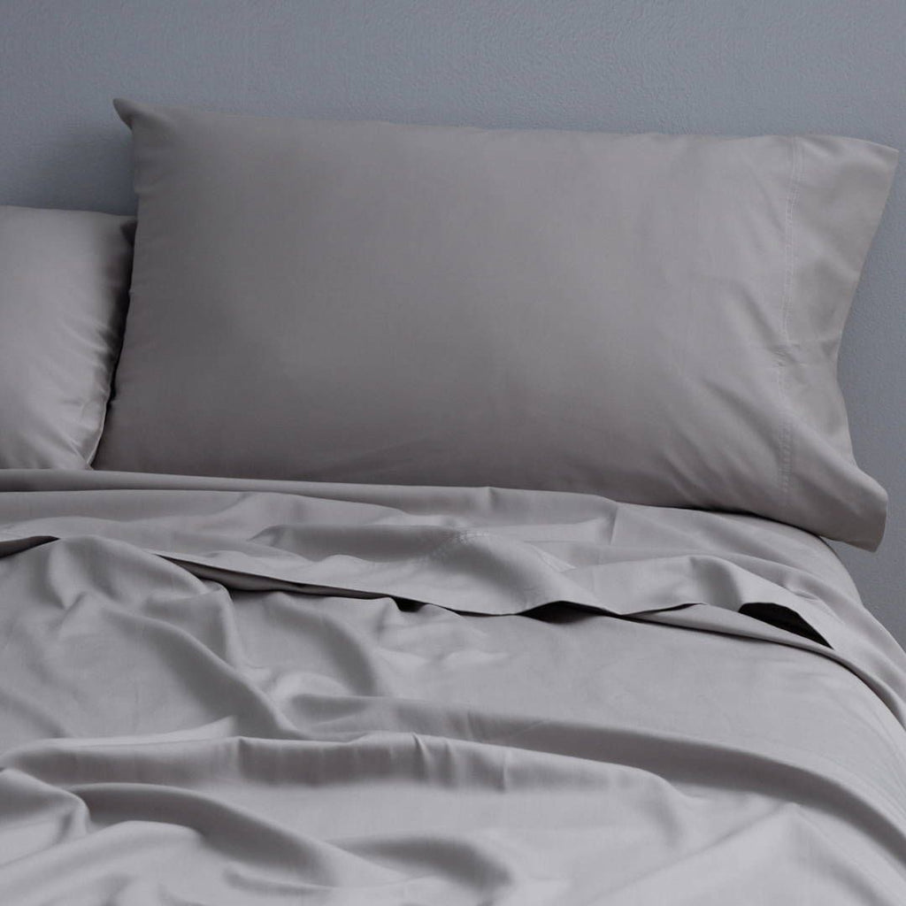 Flat Sheet Set | Grey Seersucker | 300GSM