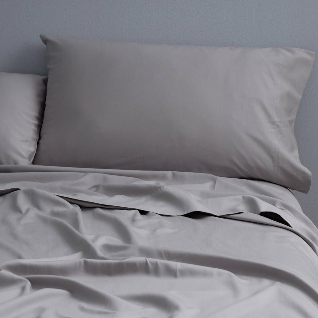 Flat Sheet Set | Grey Seersucker | 300GSM