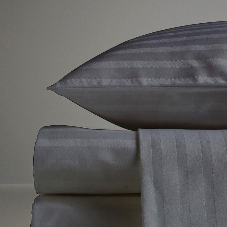 7-Piece | Silver Satin Stripe | 400TC