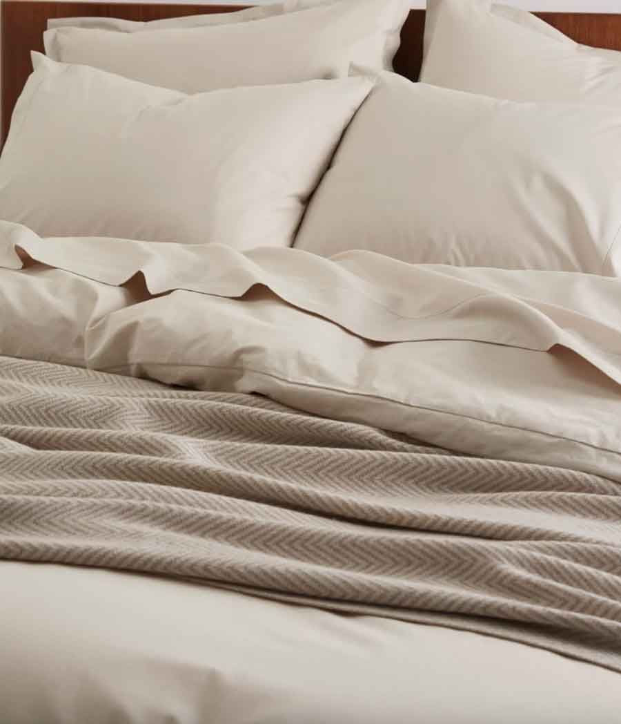 Flat Sheet Set | Beige Seersucker | 300GSM