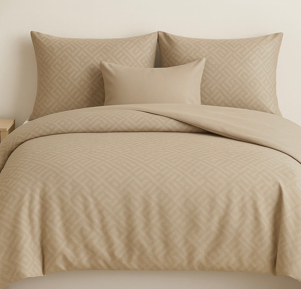 Duvet Cover Set | Silky Tencel Geometric | 300GSM