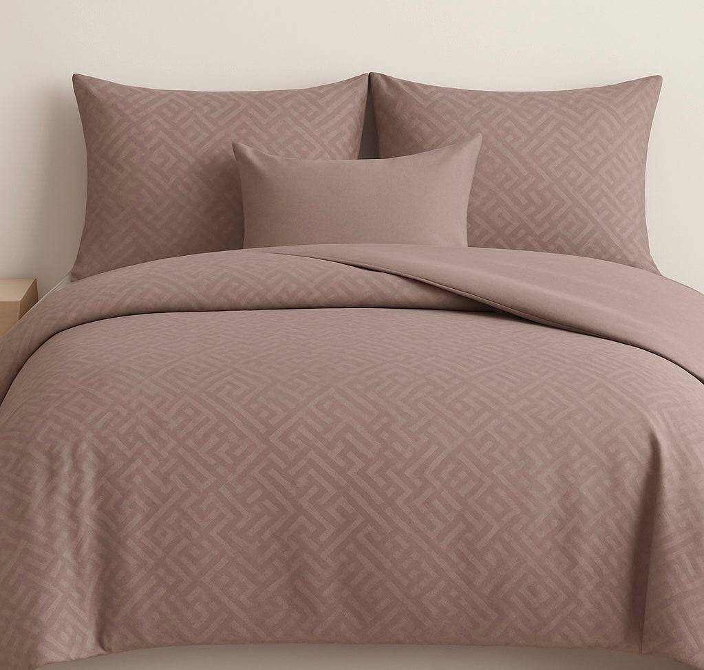 Duvet Cover Set | Silky Tencel Geometric | 300GSM