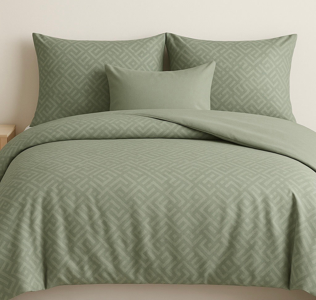 Duvet Cover Set | Silky Tencel Geometric | 300GSM