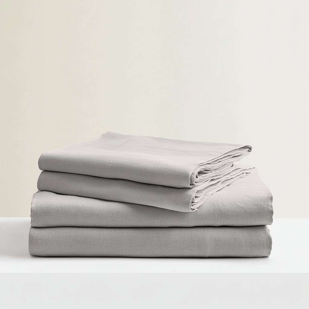 Flat Sheet Set | Grey Seersucker | 300GSM