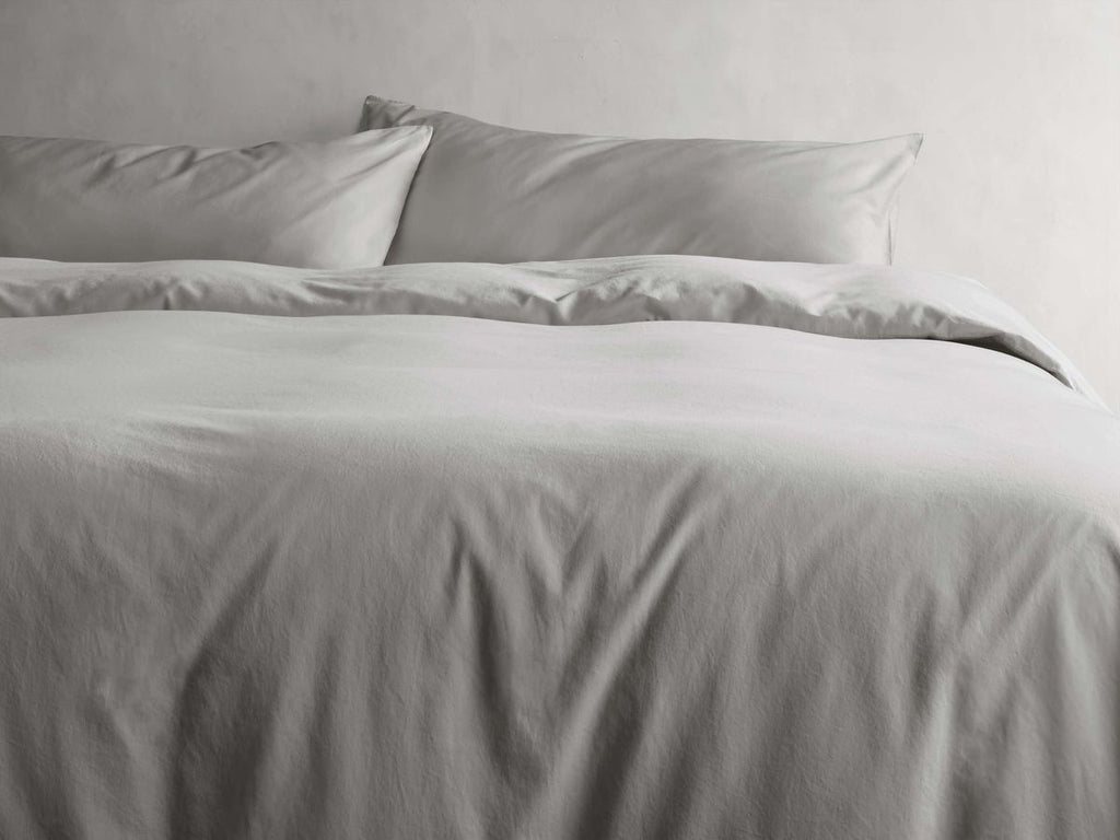 Duvet Cover Set | Grey Seersucker | 300GSM