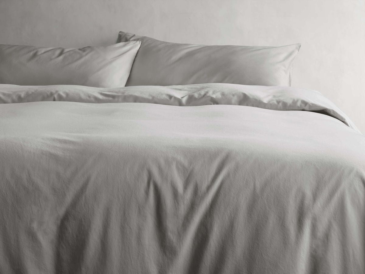 Duvet Cover Set | Grey Seersucker | 300GSM