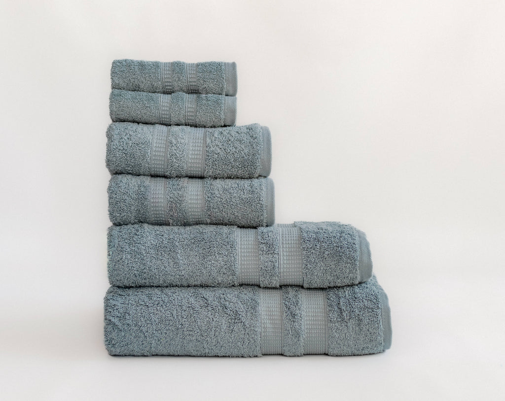 6-Piece | Bluish Grey Towel Set | 650GSM