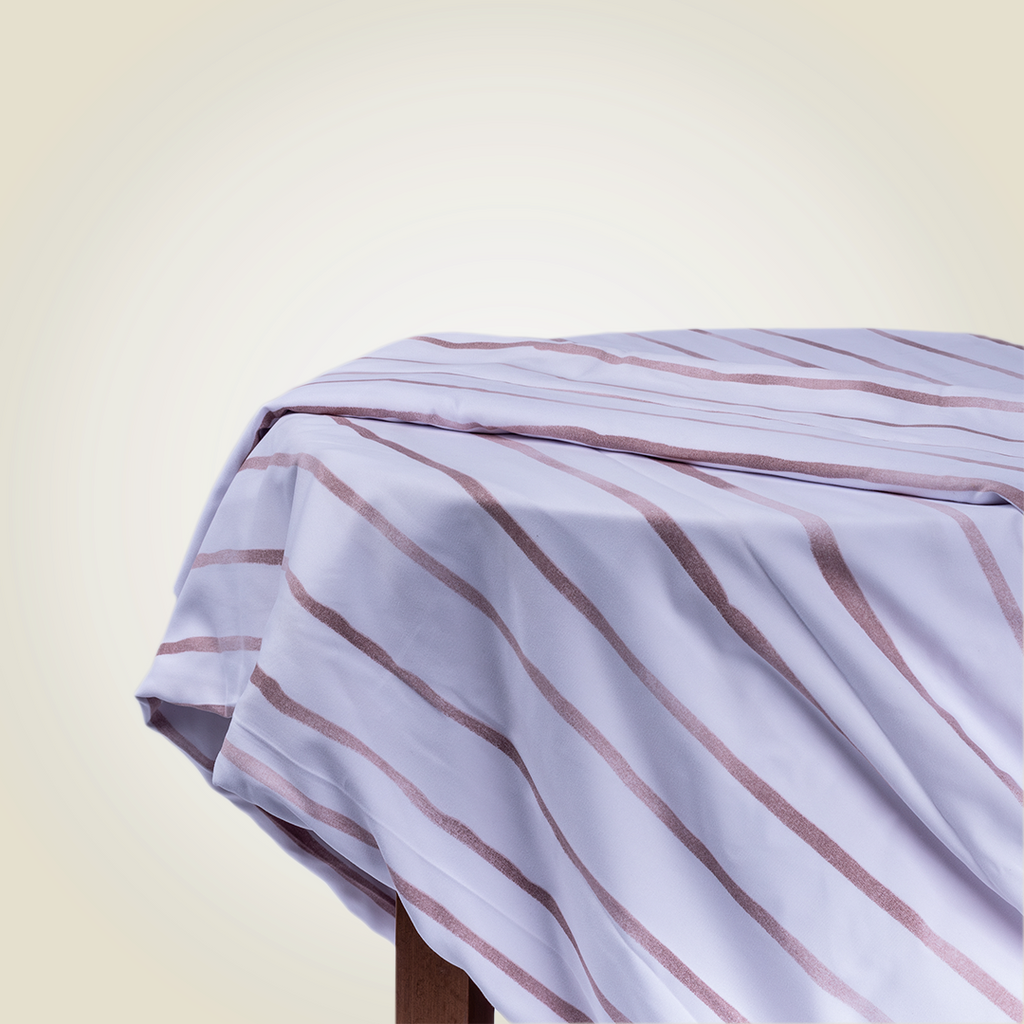 Fitted Sheet Set | Cashmere Striped Seersucker| 300GSM