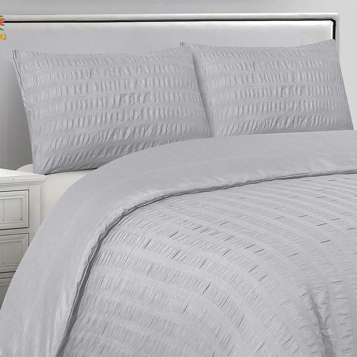 Duvet Cover Set | Grey Embossed | 300GSM