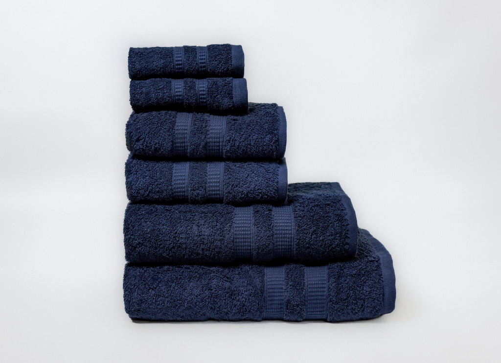 6-Piece | Dark Blue Towel Set | 650GSM
