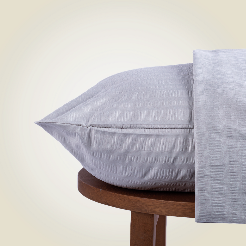 Duvet Cover Set | Grey Embossed | 300GSM