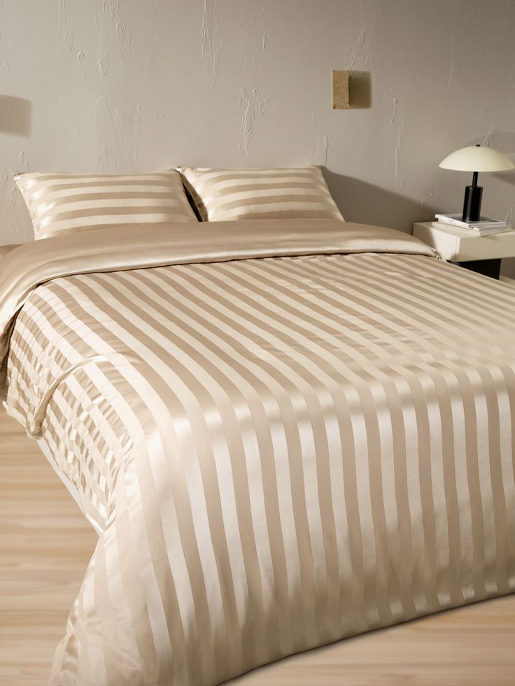 6-Piece | Champagne Satin Stripe | 400TC