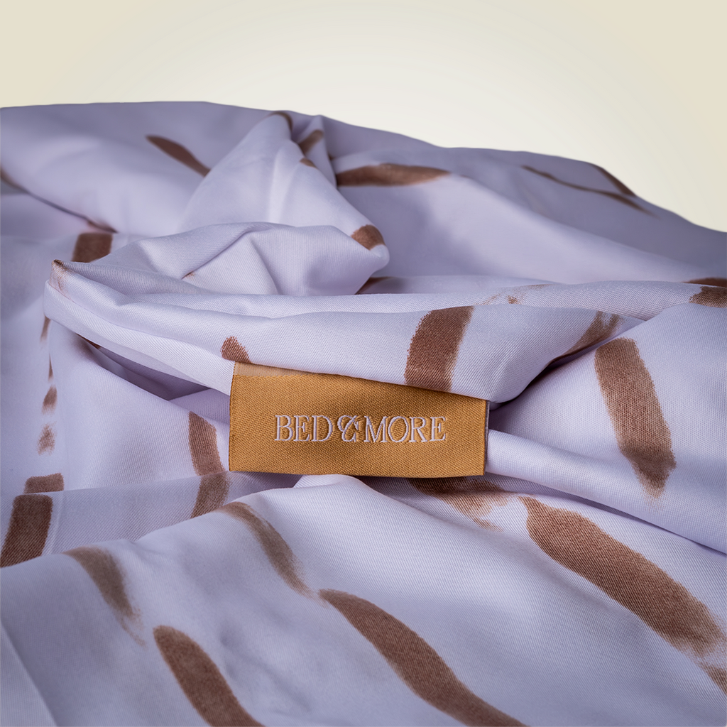 Fitted Sheet Set | Beige Striped Seersucker| 300GSM