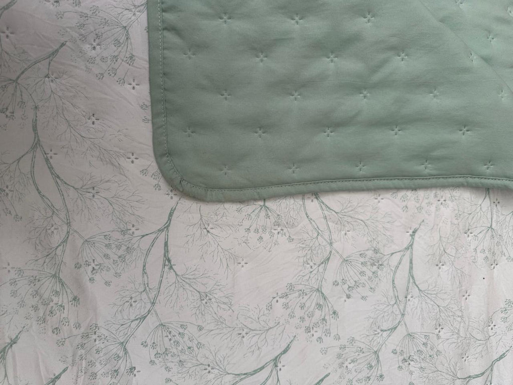 Tencel | Grey Floral Reversible Bedspread