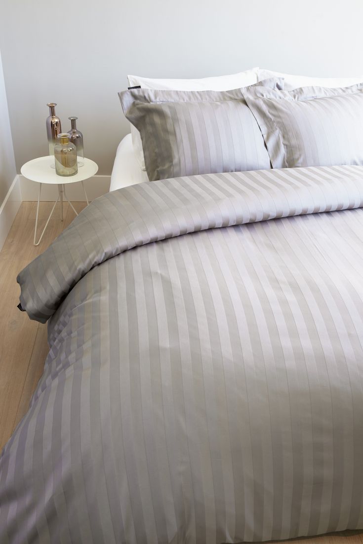 7-Piece | Silver Satin Stripe | 400TC