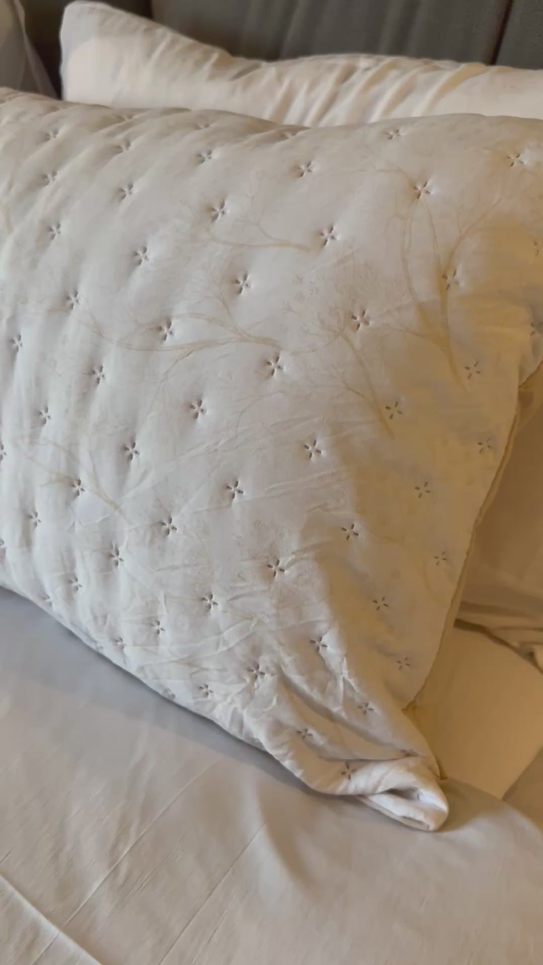 Tencel | Grey Floral Reversible Bedspread