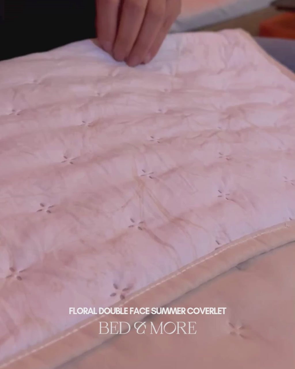 Tencel | Grey Floral Reversible Bedspread