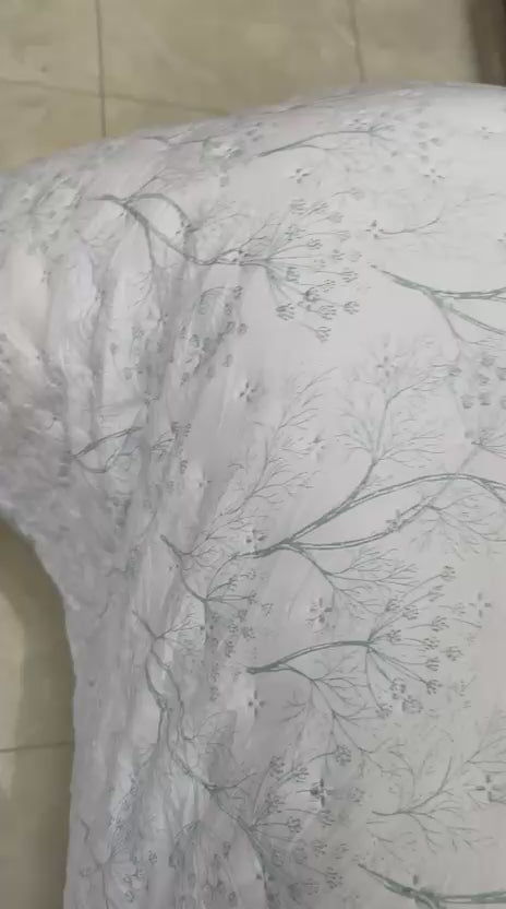 Tencel | Grey Floral Reversible Bedspread