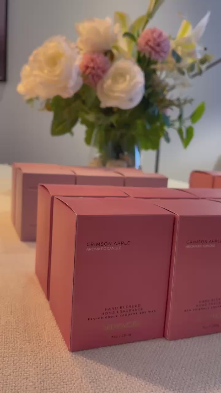 Load video: Premium Candle | Crimson Apple