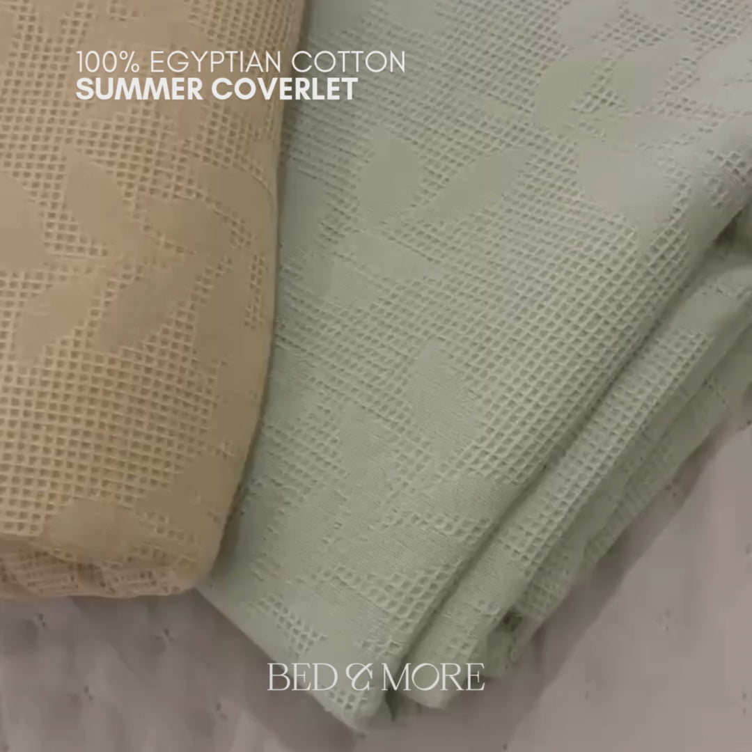 Jacquard | Mint Waffle Coverlet