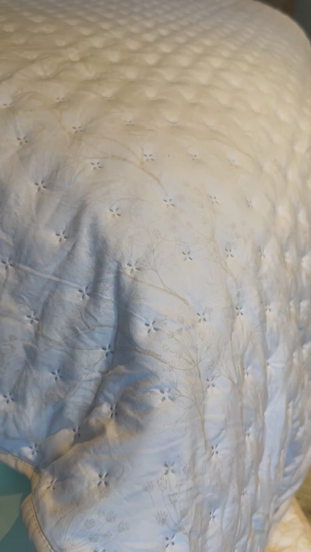Tencel | Grey Floral Reversible Bedspread