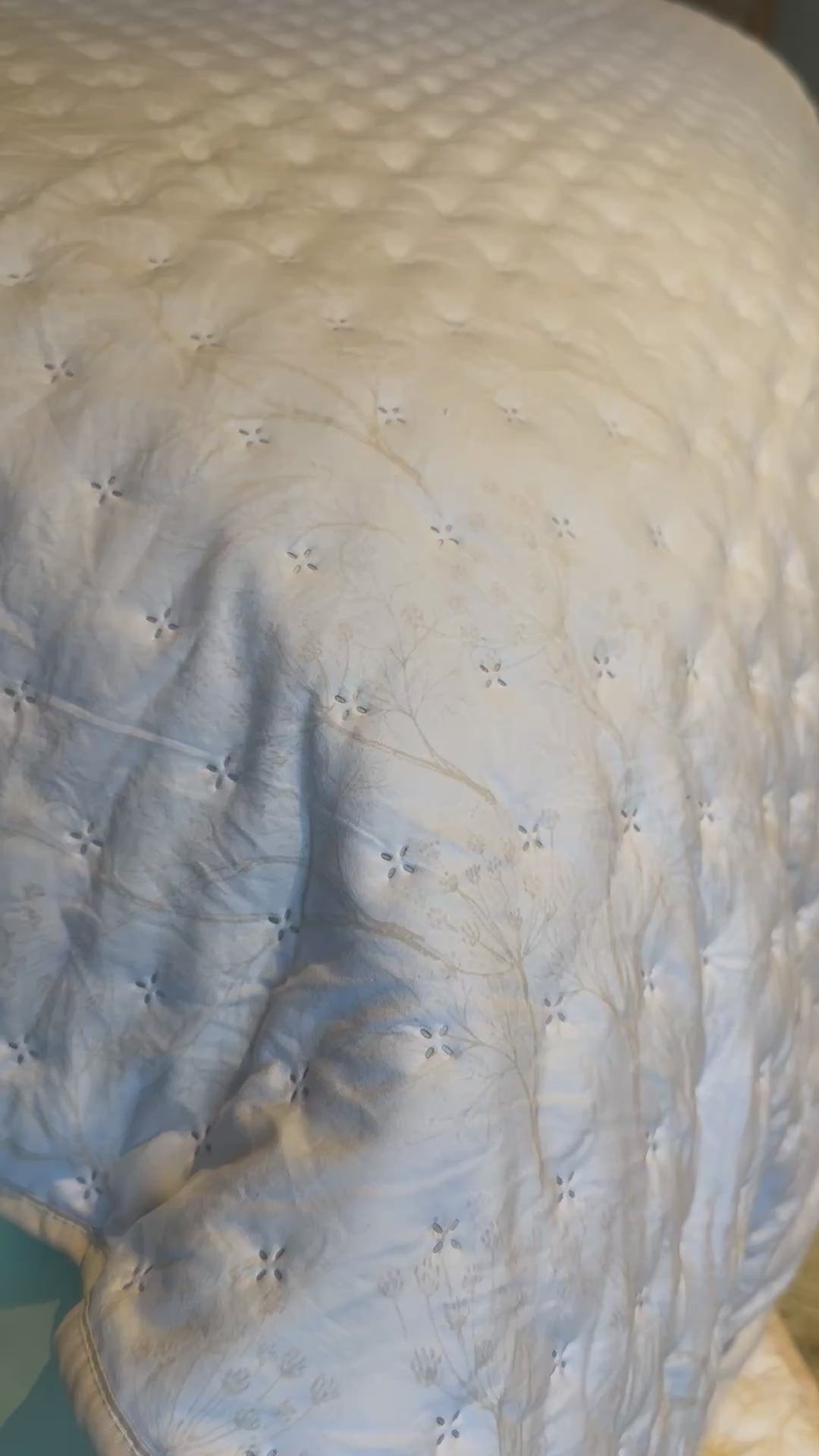 Tencel | Grey Floral Reversible Bedspread